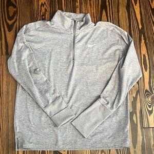 Women’s Nike Light Gray Quarter-Zip dri fit Pullover